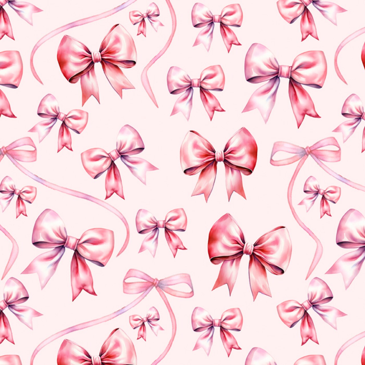 Pink Bow Valentine Cotton Fabric | By the Yard | Sewing and Crafting | 44 inches wide